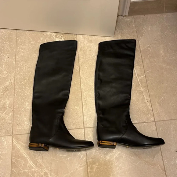 NWT Gucci woman's leather bamboo boots - Picture 2 of 15